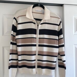 Croft and barrow zip front sweater jacket